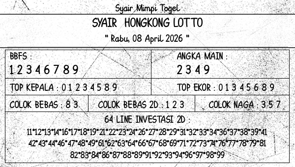 Prediksi Hongkong Lotto
