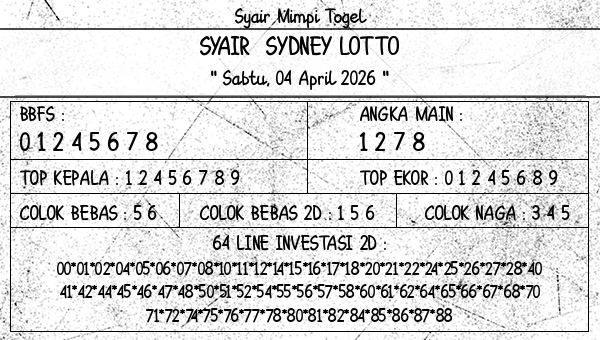 Prediksi Sydney Lotto