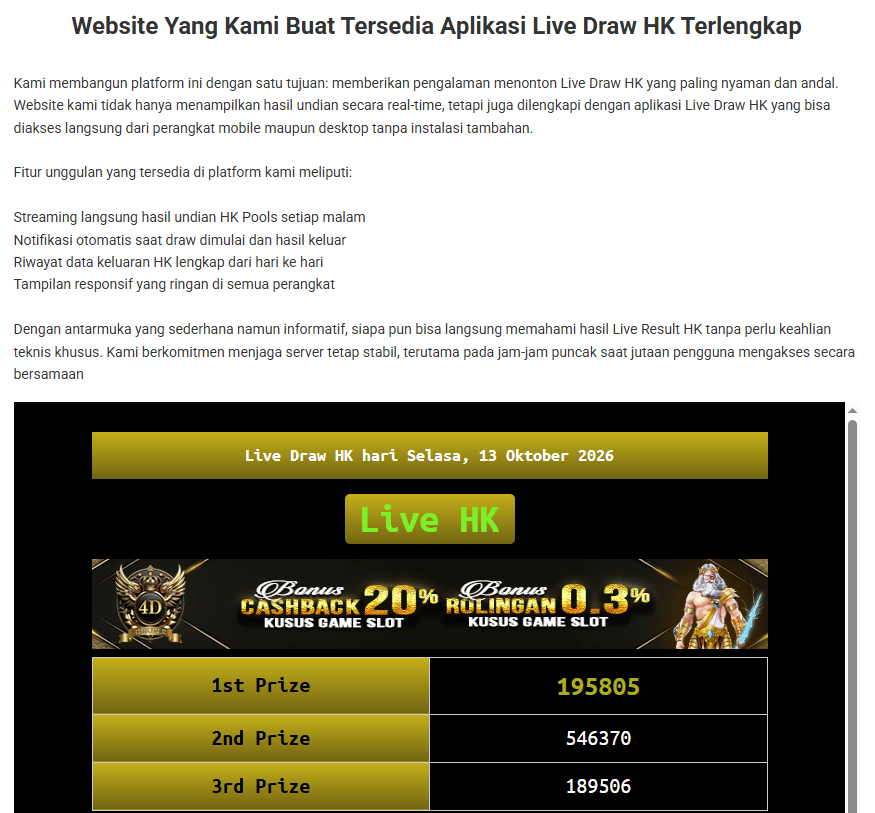 Live Draw HK